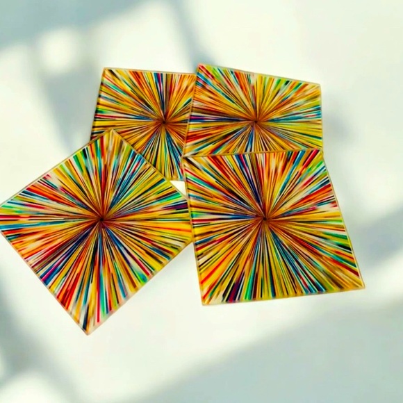 Other - Colorful Starburst Coasters Set